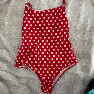 Red Polka Dot Swimsuit